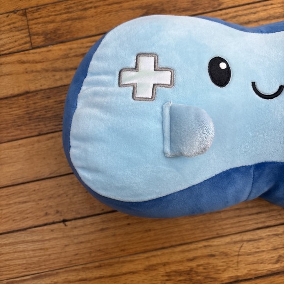 11" Level Up Plush Blue Video Game Controller Gaming Remote Pillow Toy - Picture 2 of 6